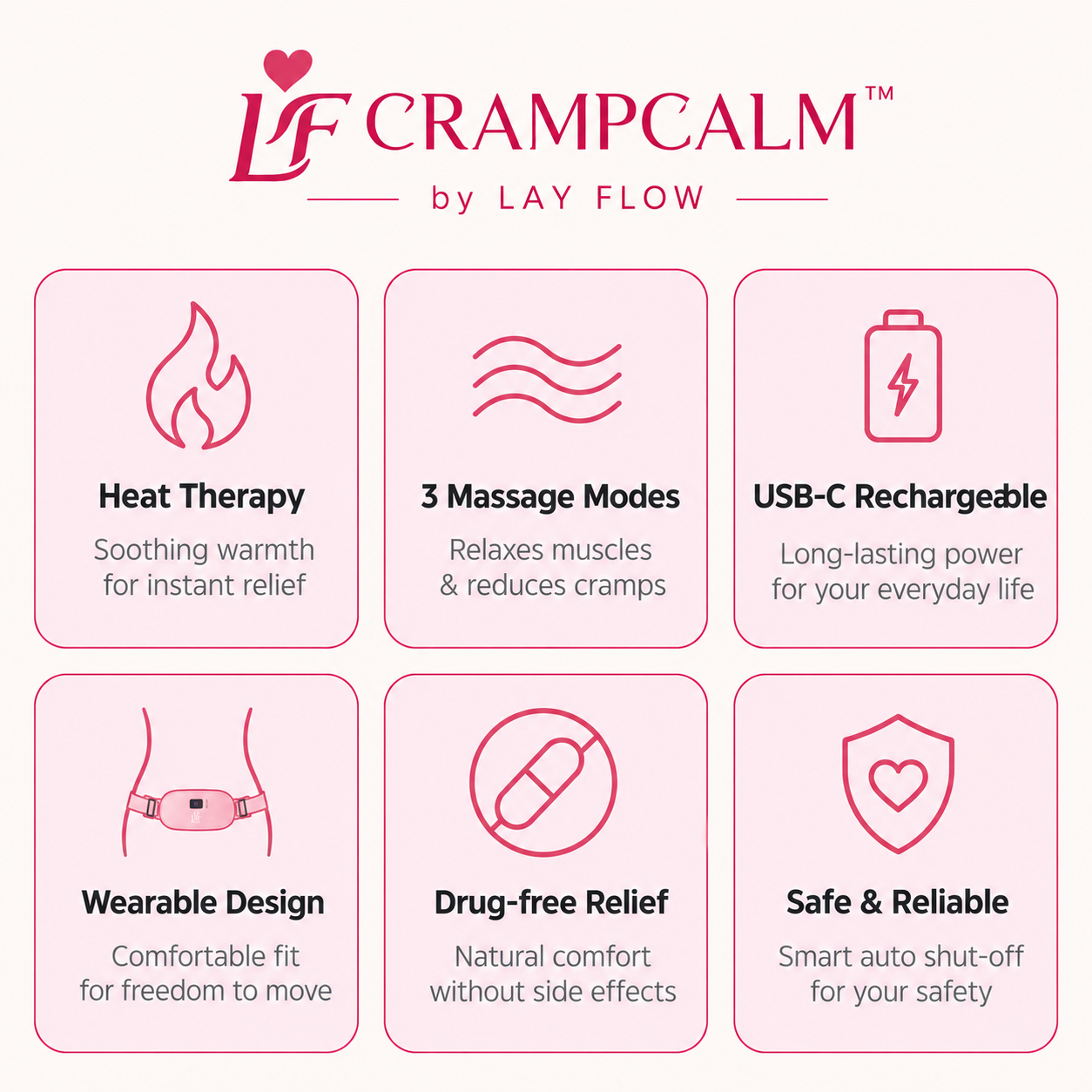 CrampCalm™ Period Pain Relief Belt